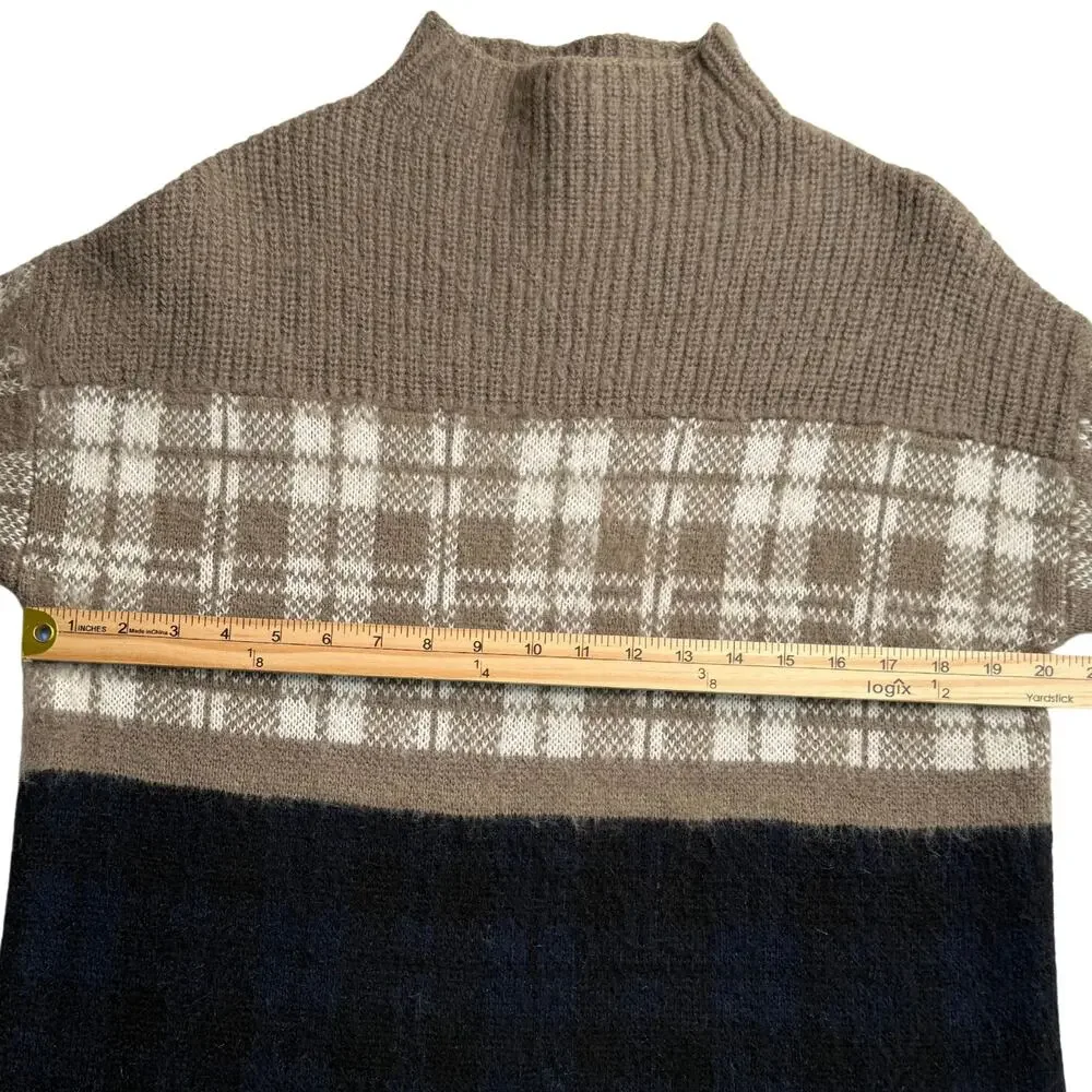 Urban Outfitters Silence + Noise Gunner Plaid Mock Neck Sweater